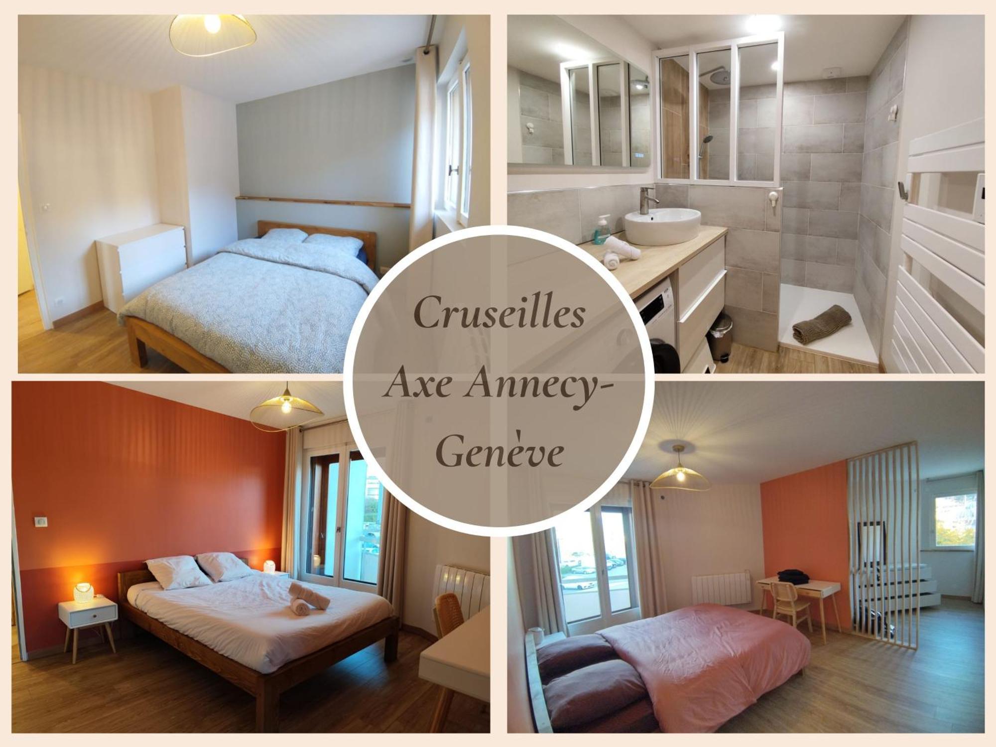 L'Ecrin Connecte-Axe Annecy-Geneve-Wifi-Confort Cruseilles Eksteriør bilde